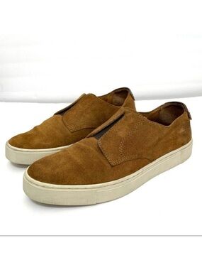 Men’s Frye Gabe Gorge Oxford Slip On Suede Sneakers in Copper